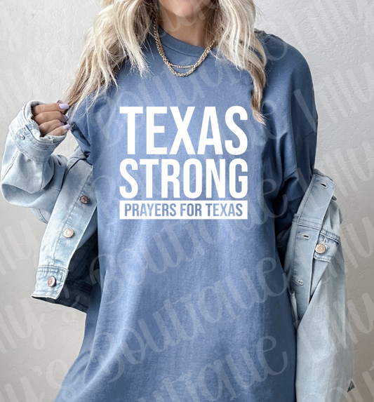 Texas Strong Pray for Texas (indigo blue)