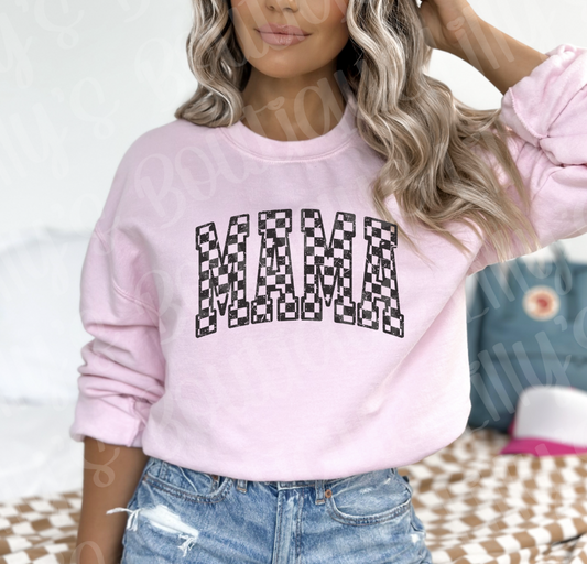 Mama checkered sweatshirt