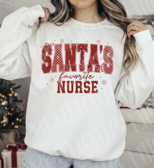 Santa's Favorite Nurse (White)