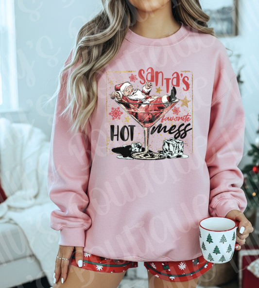 Santa's Favorite Hot Mess (light pink)