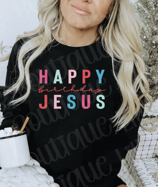 Happy Birthday Jesus (black)