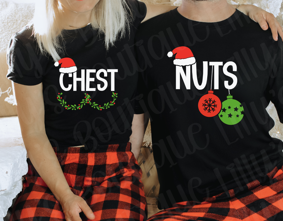 Chest Nuts Couple tees