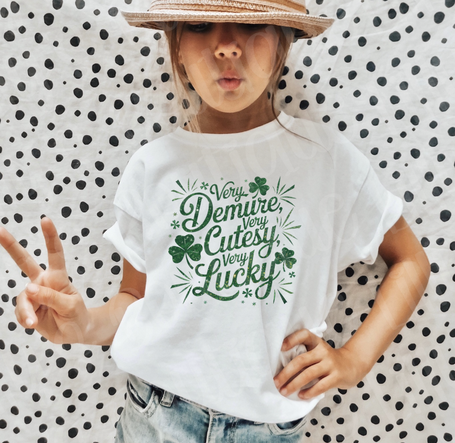 Very Demure, Very lucky (white)