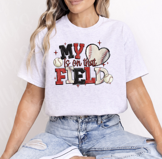 My heart is on that field (ash grey)