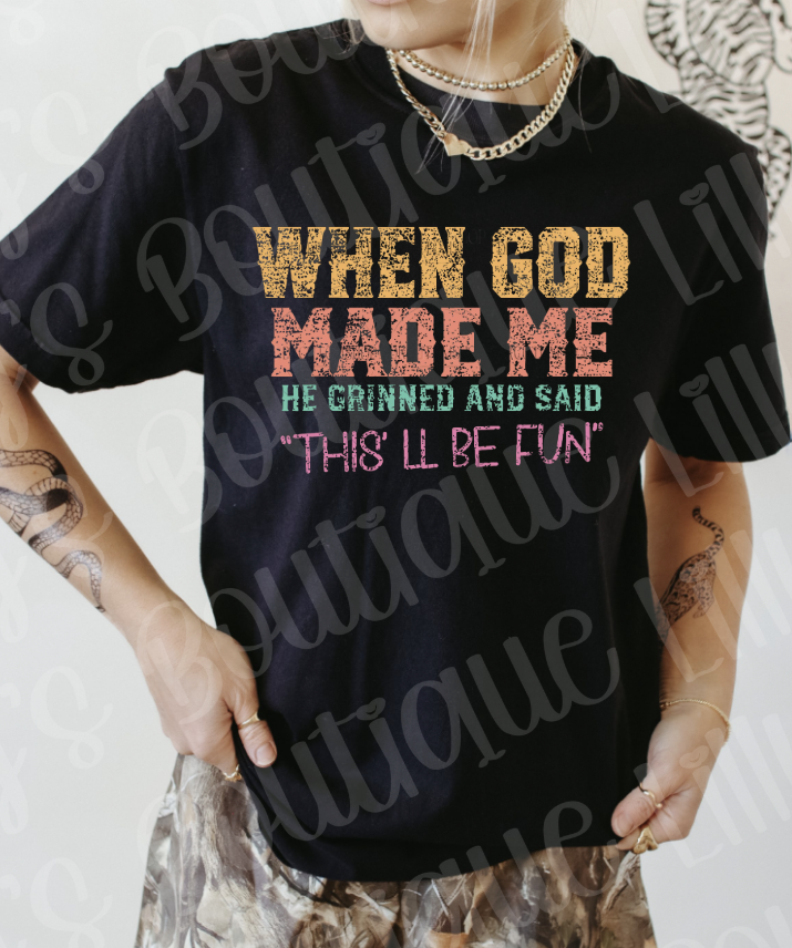 When God made me (black)