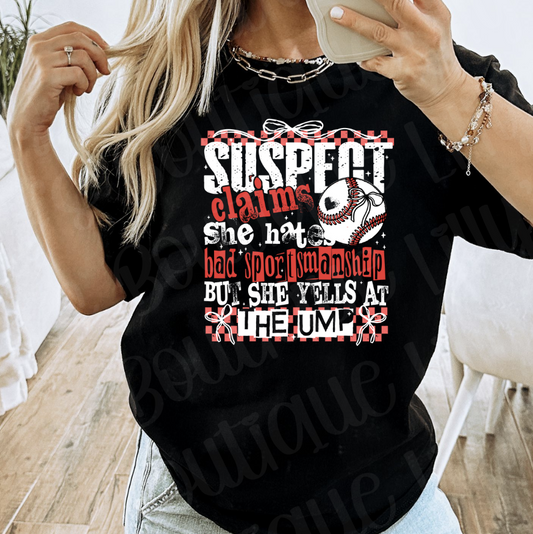 Suspect Baseball (black)