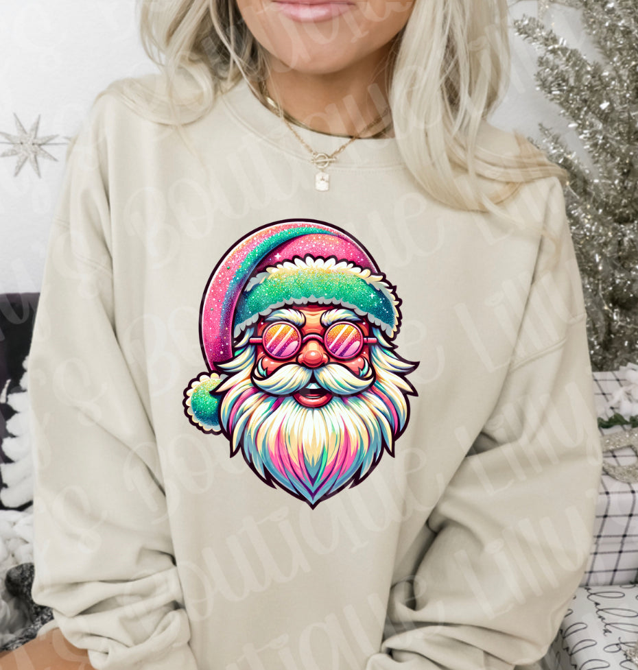 Cool Santa Sweatshirt (not actual glitter)