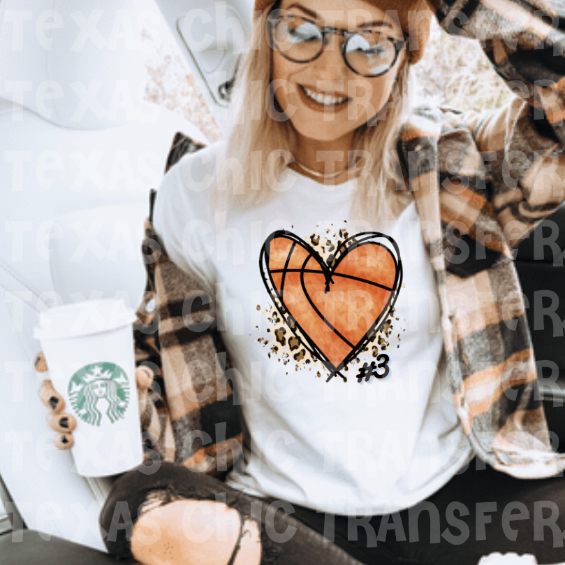 Basketball heart tee