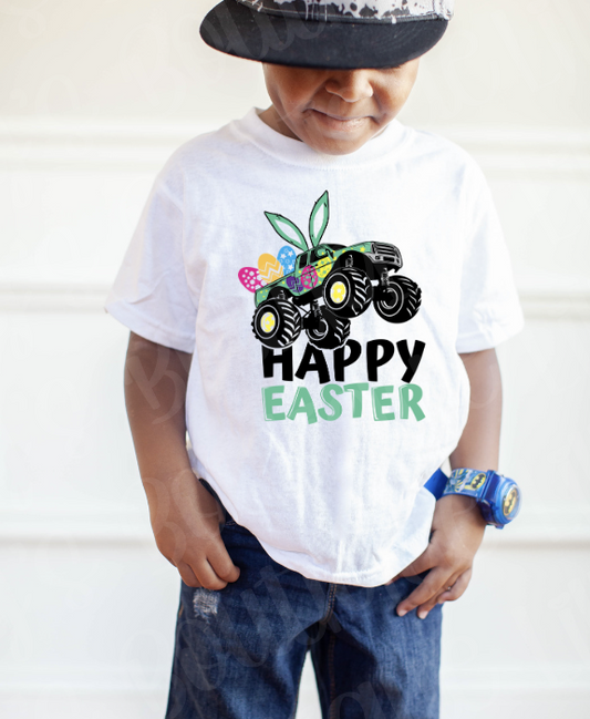 Monster Truck kids easter tee