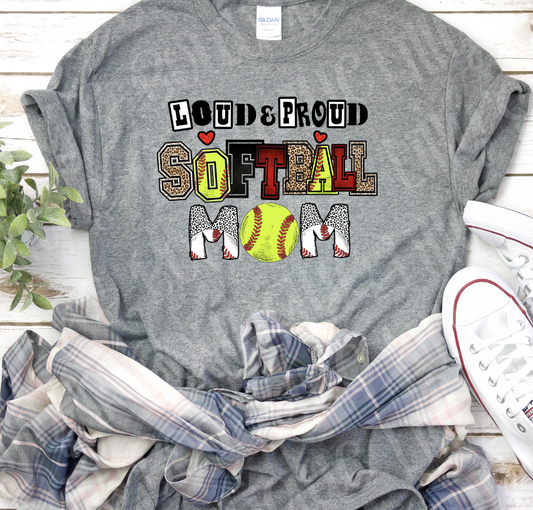 Loud and Proud Softball tee