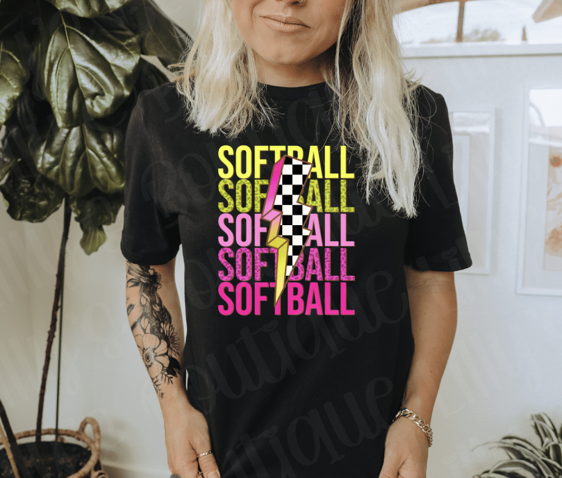 softball bolt tee