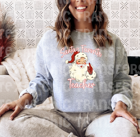 Santa's Favorite Teacher Sweatshirt