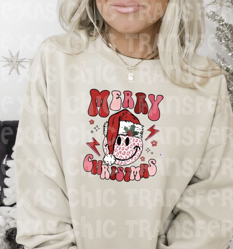 Merry Christmas Happy Face sweatshirt