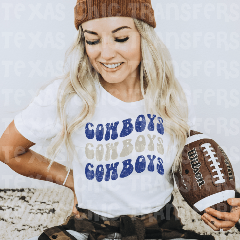 Cowboys x 3 tee