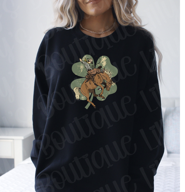 cowboy clover sweatshirt