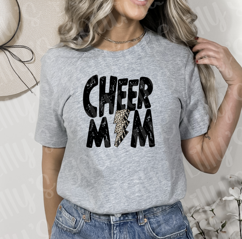 Cheer mom bolt tee