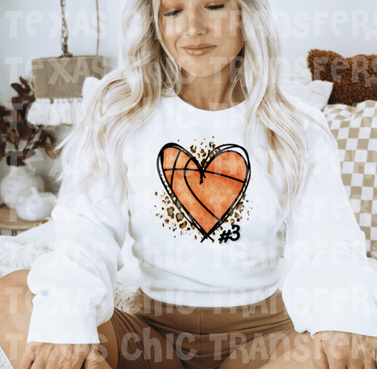 Basketball heart sweatshirt