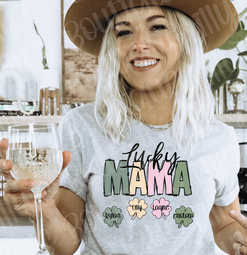 Customized Lucky mama tee