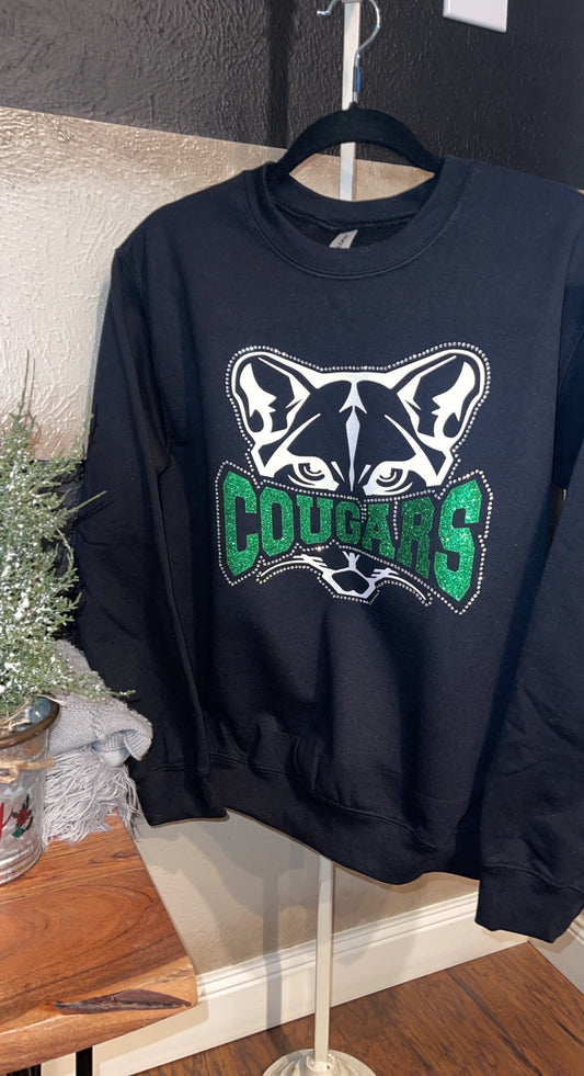 Cougars bling 2 sweatshirt