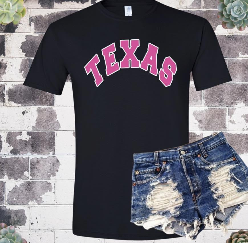 Pink Texas ~ Black Shirt